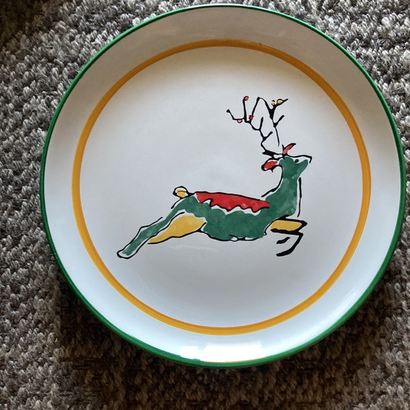 Set of Six R.B. Bernarda Holiday Dessert/Salad Plates - Picture 2 of 5